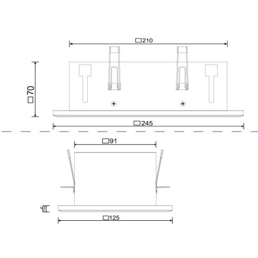 Встраиваемый светильник Maytoni Metal Modern DL008-2-02-W