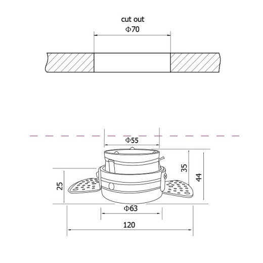 Встраиваемый светильник Maytoni Reif DL048-01W