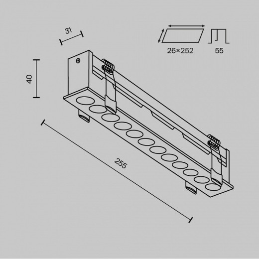 Встраиваемый светильник Maytoni Points DL065-20W3-6K-W