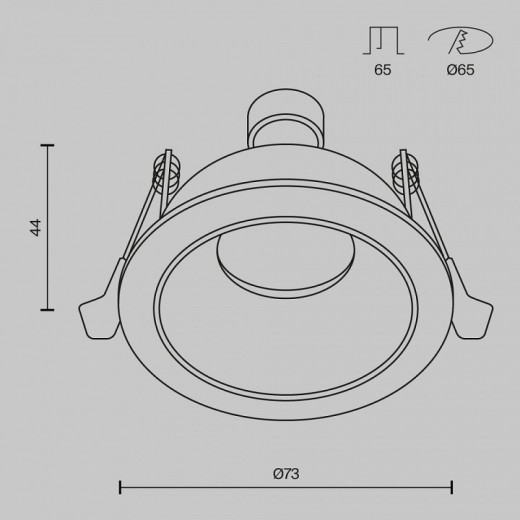Встраиваемый светильник Maytoni Share DL126-GU10-WB