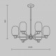 Люстра на штанге Freya Sharlot FR1012PL-06BS