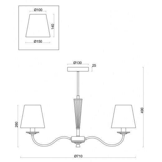 Люстра на штанге Freya Osborn FR2027PL-05BS