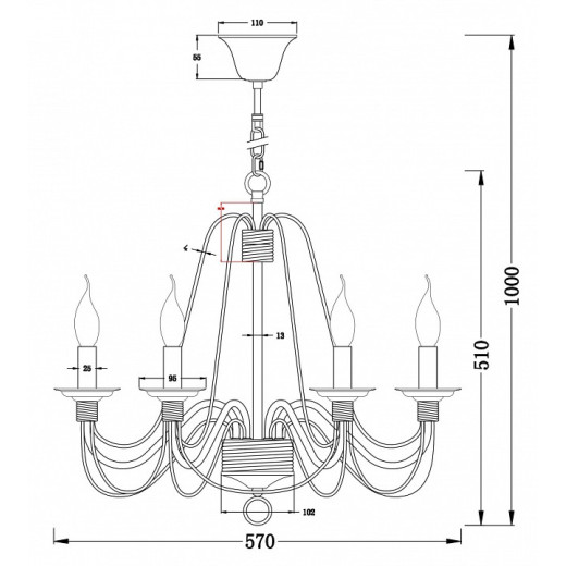 Подвесная люстра Freya Velia FR2046-PL-06-BR