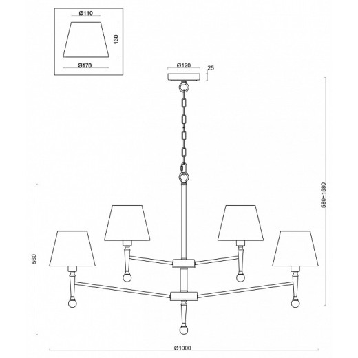 Подвесная люстра Freya Rosemary FR2190PL-12N