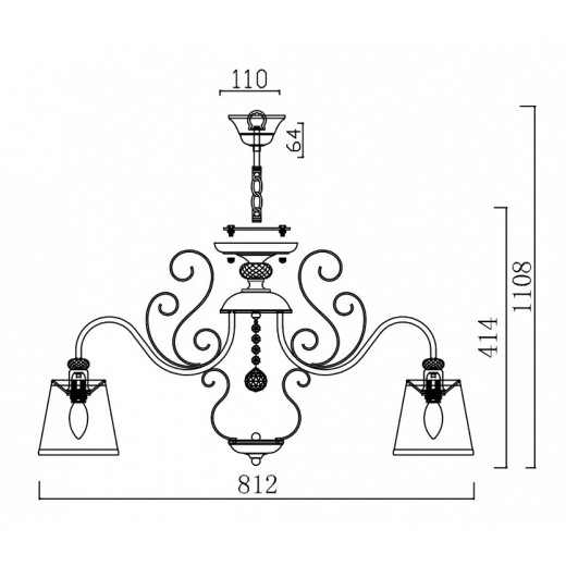 Подвесная люстра Freya Driana FR2405-PL-08-BZ