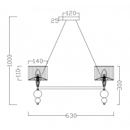 Подвесная люстра Freya Lauren FR5093PL-05CH