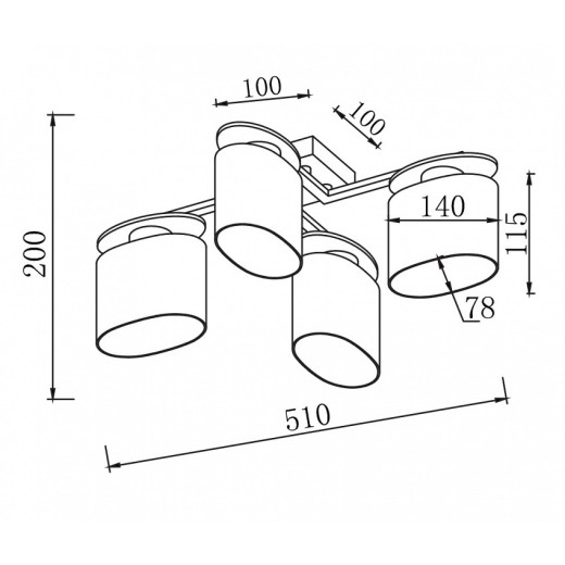 Потолочная люстра Freya Bice FR5101-CL-04-CN