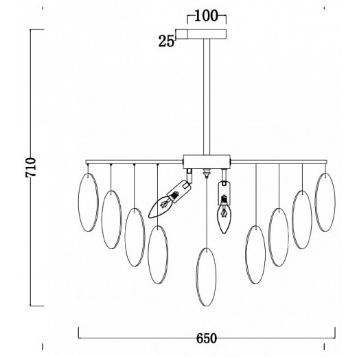 Люстра на штанге Freya Porto FR5104PL-06N