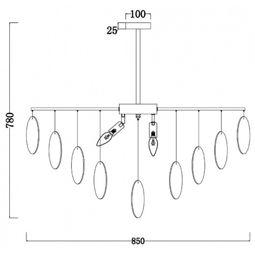 Люстра на штанге Freya Porto FR5104PL-08N