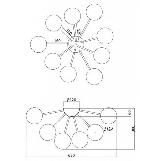Потолочная люстра Freya Alexis FR5120CL-09G
