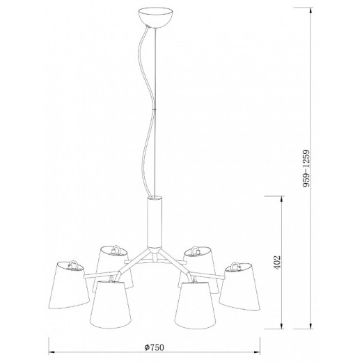Подвесная люстра Freya Nordic FR5127PL-06B