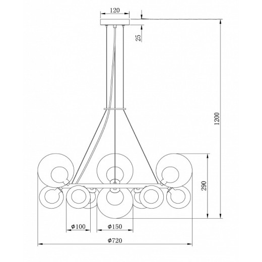Подвесная люстра Freya Duo FR5139PL-10MG