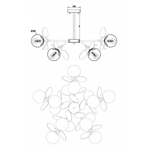 Люстра на штанге Freya Satellite FR5165PL-10S