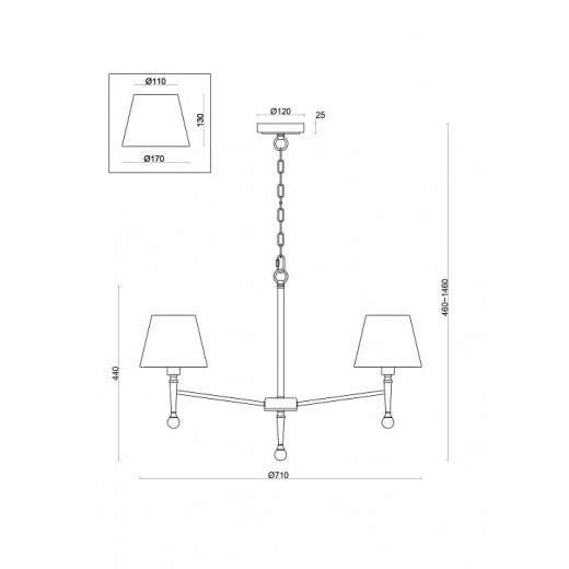 Подвесная люстра Freya Rosemary FR5190PL-05BS2