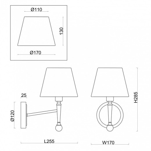 Бра Freya Rosemary FR5190WL-01BS