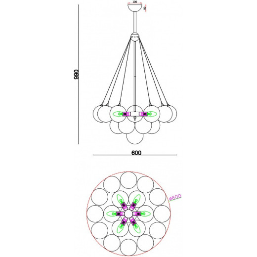 Люстра на штанге Freya Fiesta FR5231PL-06BS
