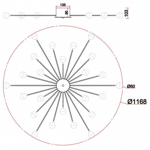 Потолочная люстра Freya Celebrity FR5242CL-24BS