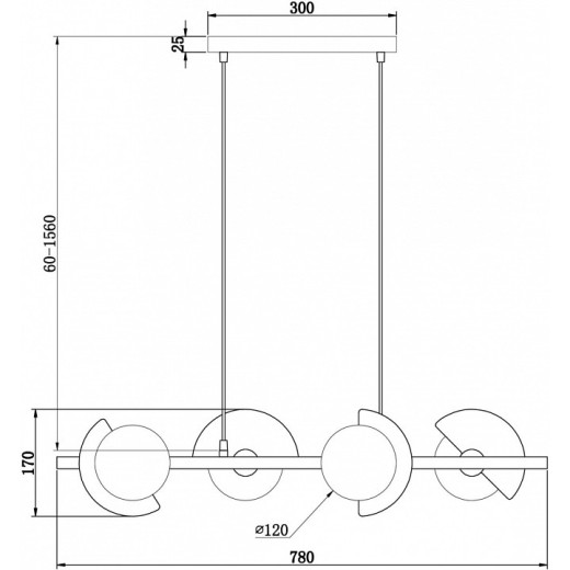Подвесная люстра Freya Sepia FR5391PL-04CFL