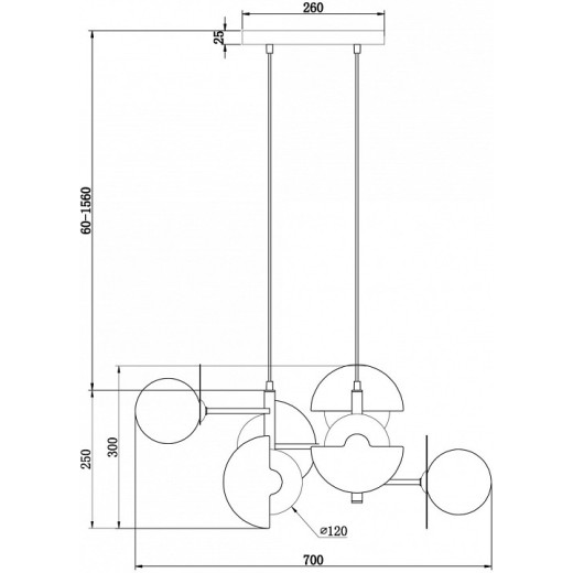 Подвесная люстра Freya Sepia FR5391PL-06CFL