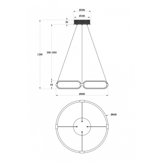 Подвесной светильник Maytoni Chain MOD017PL-L50MG