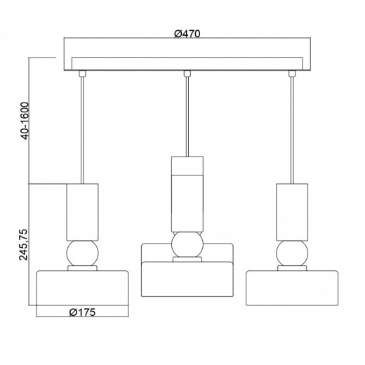 Подвесной светильник Maytoni Void MOD030PL-05GR