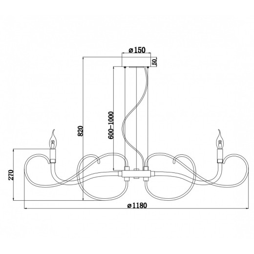 Подвесная люстра Maytoni Atlanta MOD051PL-09TR