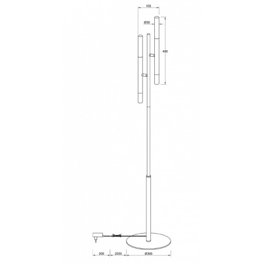 Торшер Maytoni Vigo MOD070FL-02B