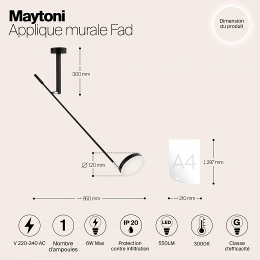 Бра Maytoni Fad MOD070WL-L6B3K