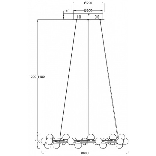 Подвесной светильник Maytoni Tessara MOD081PL-L50G3K
