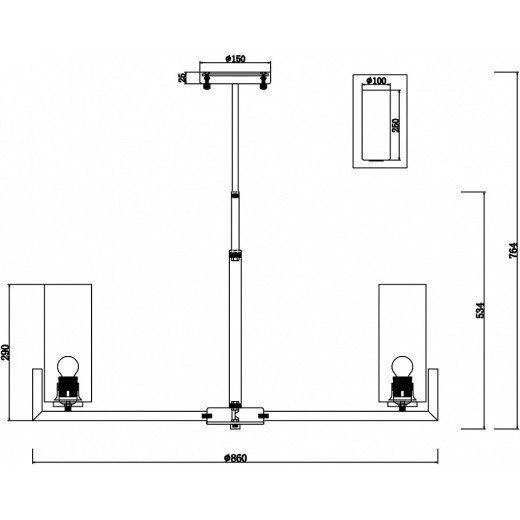 Подвесная люстра Maytoni Fortano MOD089PL-10BS