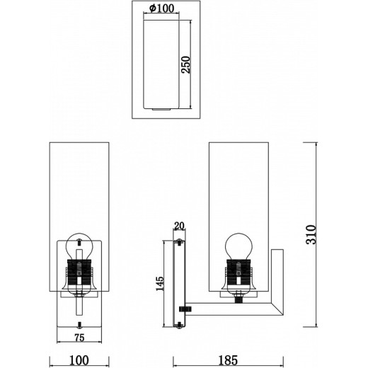 Бра Maytoni Fortano MOD089WL-01BS