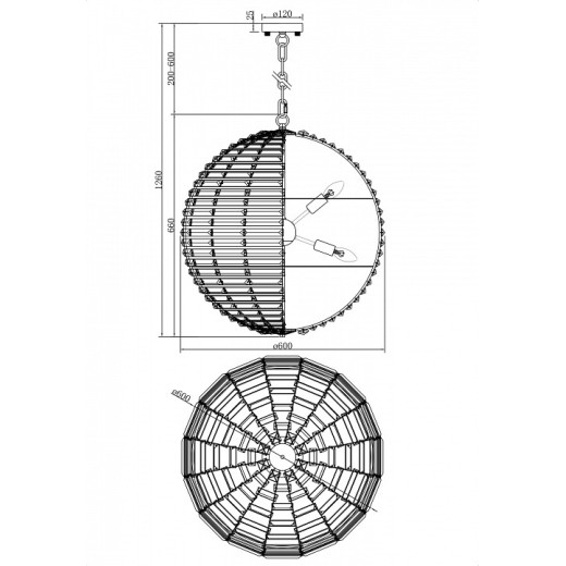 Подвесной светильник Maytoni Palla MOD092PL-08CH