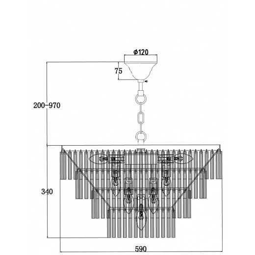 Подвесная люстра Maytoni Colonne MOD093PL-13BS