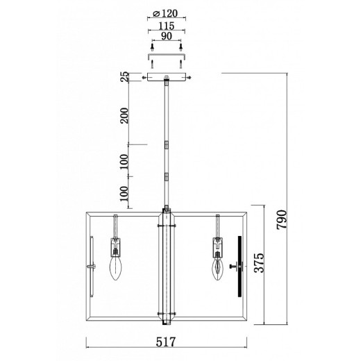 Люстра на штанге Maytoni Marmo MOD099PL-06G