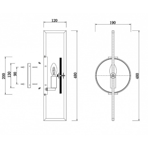 Бра Maytoni Marmo MOD099WL-01G