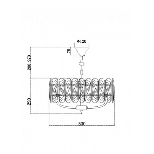 Подвесной светильник Maytoni Suite MOD122PL-06BS