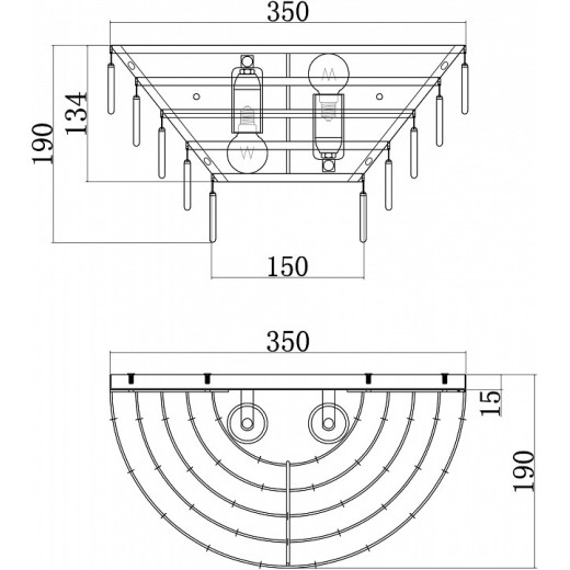 Накладной светильник Maytoni Mazzo MOD130WL-02G