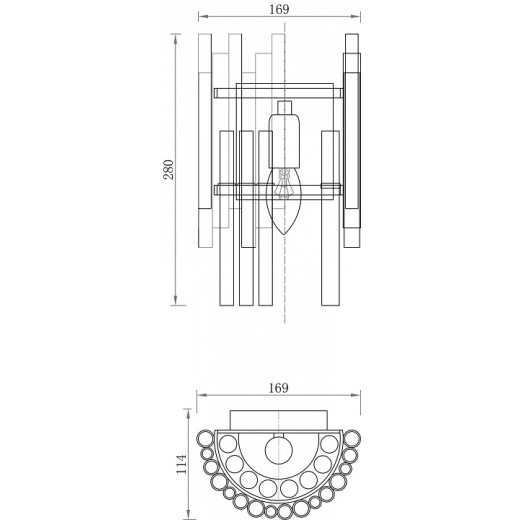 Накладной светильник Maytoni Coliseo MOD135WL-01BS