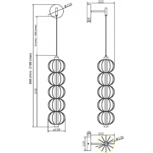 Бра Maytoni Golden Cage MOD216WL-L10G3K