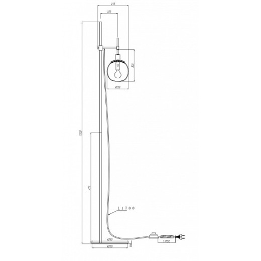 Торшер Maytoni Erich MOD221-FL-01-G