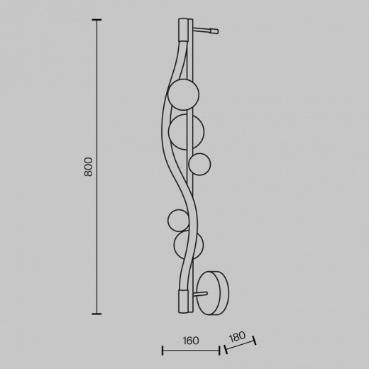 Накладной светильник Maytoni Oasis MOD289WL-L18BS3K