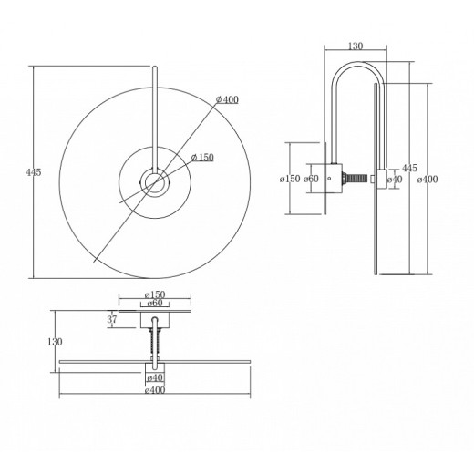 Накладной светильник Maytoni Mare MOD305WL-01CH