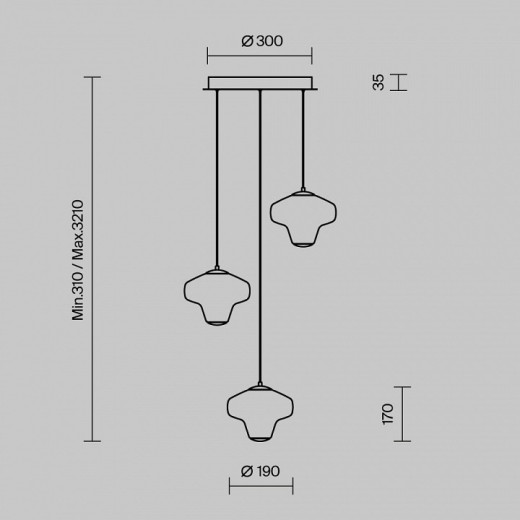 Подвесной светильник Maytoni Sirocco MOD359PL-L17BS3K