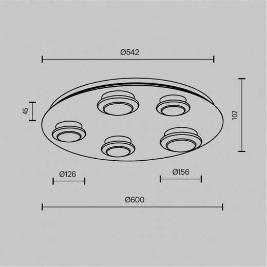 Потолочная люстра Maytoni Pharao MOD361CL-L58BS3K
