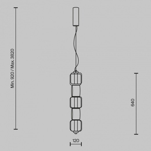 Подвесной светильник Maytoni Ritmo MOD381PL-L30B3K