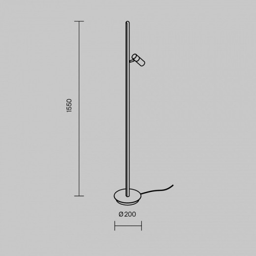 Торшер Maytoni Thin MOD395FL-L28BS3K