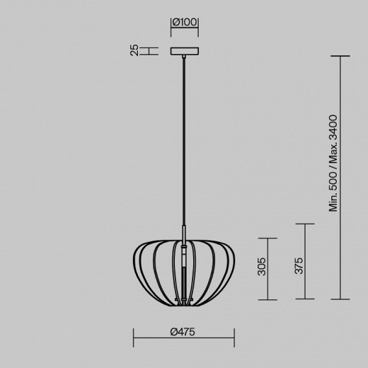 Подвесной светильник Maytoni Cambio MOD398PL-01S