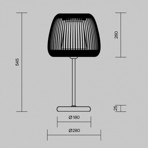 Настольная лампа декоративная Maytoni Kirigami MOD409TL-01B