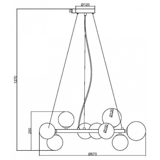 Подвесная люстра Maytoni Dallas MOD545PL-11B