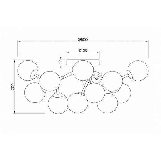 Потолочная люстра Maytoni Dallas MOD545PL-12G